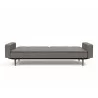 Innovation Living Dublexo Sofa With Arms in Mixed Dance Grey - Front and Folded - Innovation Living Dublexo Sofa With Arms in Mixed Dance Grey - Front and Folded