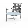 Provence Dining Chair in Canvas Skyline w/ Self Welt - Front Side Angle