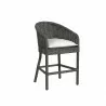 Sunset West Cabo Barstool in Soothe Pearl w/ Flange Welt - Sunset West Cabo Barstool in Soothe Pearl w/ Flange Welt