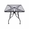 H&D Seating Square Wrought Iron Mesh Top Table w/ Base - H&D Seating Square Wrought Iron Mesh Top Table w/ Base