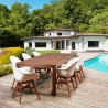 International Home Miami Amazonia Charlotte Deluxe 9 Piece Rectangular Patio Dining Set - Lifestyle