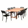 Amazonia Oosterdam 9 Piece Rectangular Patio Dining Set - White BG - Amazonia Oosterdam 9 Piece Rectangular Patio Dining Set - White BG