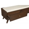 Alpine Furniture Flynn Bench, Walnut - Closeup Top Opened Angle