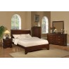 Alpine Furniture West Haven Queen Low Footboard Sleigh Bed, Cappuccino - Lifestyle