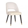 Sunpan Monae Dining Chair Bravo Cream - Polo Club Muslin - Front Side Angle