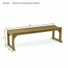 Anderson Teak Mason 3-Seater Backless Bench- dimension - Anderson Teak Mason 3-Seater Backless Bench- dimension
