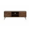 Crawford and Burke Wexford 56 inch Dark Brown 2-Door 2-Shelf Media Console, Front Angle - Crawford and Burke Wexford 56 inch Dark Brown 2-Door 2-Shelf Media Console, Front Angle