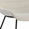 Sunpan Gracen Dining Chair in Mina Ivory- Seat Closeup Angle