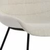 Sunpan Gracen Dining Chair in Mina Ivory- Seat Closeup Angle - Sunpan Gracen Dining Chair in Mina Ivory- Seat Closeup Angle