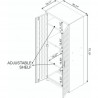 Manhattan Comfort Fortress Textured Metal 75.4" Garage Cabinet with 4 Adjustable Shelves Size