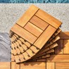 Vifah Hanalei Acacia Interlocking Wooden Decktile in Honey, Lifestyle