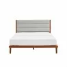 Greenington Mercury Upholstered Queen/Eastern King Platform Bed, Amber - Front Angle - Greenington Mercury Upholstered Queen/Eastern King Platform Bed, Amber - Front Angle
