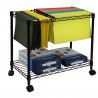 Oceanstar Portable 1-Tier Metal Rolling File Cart (Black) - Contents