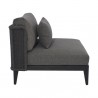 Sunpan Ibiza Armless Chair in Charcoal - Gracebay Grey - Side Angle