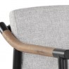 Sunpan Meadow Dining Armchair - Vault Fog - Seat Closeup Top Angle