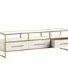 Sunpan Venice Media Console and Cabinet - Oyster Shagreen - Front Side Opened Angle - Sunpan Venice Media Console and Cabinet - Oyster Shagreen - Front Side Opened Angle