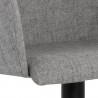 Sunpan Griffin Swivel Dining Armchair in November Grey - Bravo Cognac - Seat Closeup Angle
