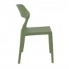 Compamia Snow Dining Chair Olive Green- Set of 2, Side Angle
