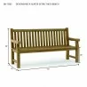 Anderson Teak Devonshire Extra Thick Bench- dimension - Anderson Teak Devonshire Extra Thick Bench- dimension