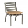 Woodard Palm Coast Slat Dining Side Chair - Stackable - With Cushion
