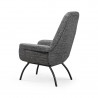 Bellini Modern Living Alberto Accent Chair Blue, Dark Grey, Light Grey, Back Side Angle