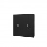 Manhattan Comfort Eiffel Storage Cabinet in Matte Black (Set of 2)