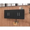 Manhattan Comfort Eiffel Floating Garage Cabinet in Matte Black (Set of 2)