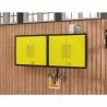 Manhattan Comfort Eiffel Floating Garage Cabinet in Matte Black and Yellow (Set of 2) - Manhattan Comfort Eiffel Floating Garage Cabinet in Matte Black and Yellow (Set of 2)