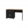 Manhattan Comfort Eiffel Garage Work Station Set of 2 in Matte Black