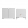Manhattan Comfort Mid-Century Modern Bogardus 2-Piece  White