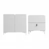 Manhattan Comfort Mid-Century Modern Bogardus 2-Piece  White - Manhattan Comfort Mid-Century Modern Bogardus 2-Piece  White
