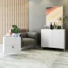 Manhattan Comfort Mid-Century Modern Bogardus 2-Piece Living Room Set with Accent Cabinet White - Manhattan Comfort Mid-Century Modern Bogardus 2-Piece Living Room Set with Accent Cabinet White
