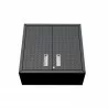 Manhattan Comfort Fortress 30" Floating Textured Metal Garage Cabinet with Adjustable Shelves in Charcoal Grey Bottom - Manhattan Comfort Fortress 30" Floating Textured Metal Garage Cabinet with Adjustable Shelves in Charcoal Grey Bottom