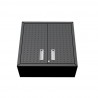 Manhattan Comfort Fortress 30" Floating Textured Metal Garage Cabinet with Adjustable Shelves in Charcoal Grey Bottom