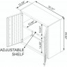 Manhattan Comfort Fortress 30" Floating Textured Metal Garage Cabinet with Adjustable Shelves