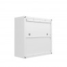 Manhattan Comfort Fortress 30" Floating Textured Metal Garage Cabinet with Adjustable Shelves in White Back
