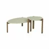 Manhattan Comfort Mid-Century Modern Gales End Table and Coffee Table with Solid Wood Legs Pistachio Green - Manhattan Comfort Mid-Century Modern Gales End Table and Coffee Table with Solid Wood Legs Pistachio Green
