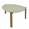 Manhattan Comfort Mid-Century Modern Gales Coffee Table with Solid Wood Legs Pistachio Green