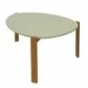 Manhattan Comfort Mid-Century Modern Gales Coffee Table with Solid Wood Legs in Pistachio Green Back - Manhattan Comfort Mid-Century Modern Gales Coffee Table with Solid Wood Legs in Pistachio Green Back