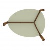 Manhattan Comfort Mid-Century Modern Gales Coffee Table with Solid Wood Legs in Pistachio Green Bottom