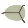 Manhattan Comfort Mid-Century Modern Gales Coffee Table with Solid Wood Legs in Pistachio Green Bottom - Manhattan Comfort Mid-Century Modern Gales Coffee Table with Solid Wood Legs in Pistachio Green Bottom