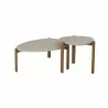 Manhattan Comfort Mid-Century Modern Gales End Table and Coffee Table with Solid Wood Legs Greige - Manhattan Comfort Mid-Century Modern Gales End Table and Coffee Table with Solid Wood Legs Greige