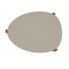 Manhattan Comfort Mid-Century Modern Gales Coffee Table with Solid Wood Legs Greige