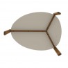 Manhattan Comfort Mid-Century Modern Gales Coffee Table with Solid Wood Legs Greige