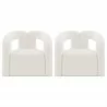 Manhattan Comfort Modern Darian Chenille Accent Chair Cream- Set of 2 - Manhattan Comfort Modern Darian Chenille Accent Chair Cream- Set of 2
