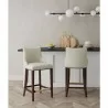 Manhattan Comfort Modern Shubert Barstool Upholstered In Ivory Leatherette with Beech Wood Legs - Set of 2 - Manhattan Comfort Modern Shubert Barstool Upholstered In Ivory Leatherette with Beech Wood Legs - Set of 2