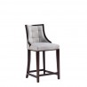 Manhattan Comfort Fifth Avenue Faux Leather Counter Stool in Light Grey Side