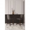 Manhattan Comfort Fifth Avenue Faux Leather Counter Stool in Pebble Grey