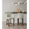 Manhattan Comfort Modern Shubert Counter Stool Upholstered In Ivory Leatherette with Beech Wood Legs - Set of 2 - Manhattan Comfort Modern Shubert Counter Stool Upholstered In Ivory Leatherette with Beech Wood Legs - Set of 2
