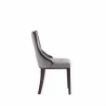 Fifth Avenue Faux Leather Dining Chair in Grey and Walnut Side - Fifth Avenue Faux Leather Dining Chair in Grey and Walnut Side